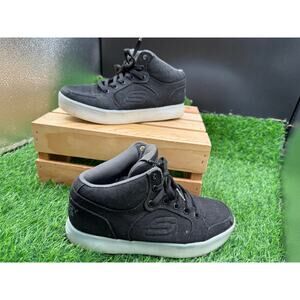 Skechers- Energy Lights-Black/Gray/White-Size 4Y